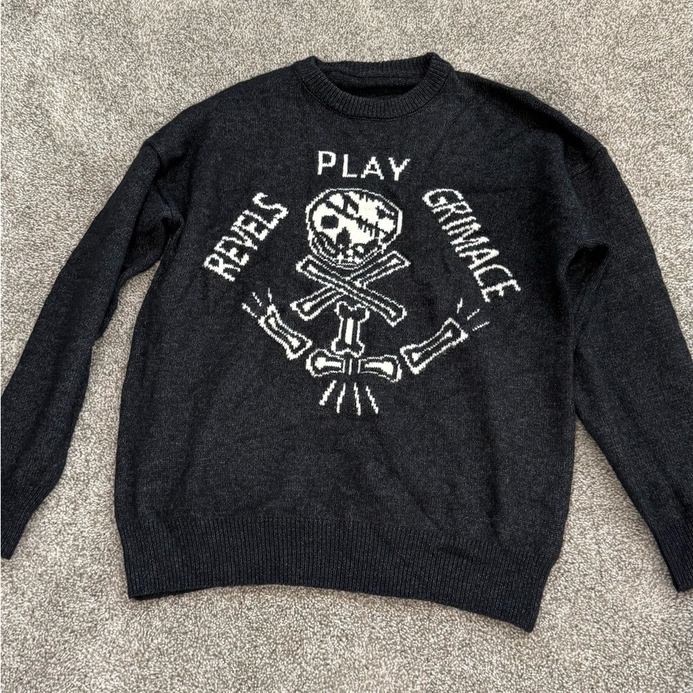 Rebels Play Grimace Black Sweater
